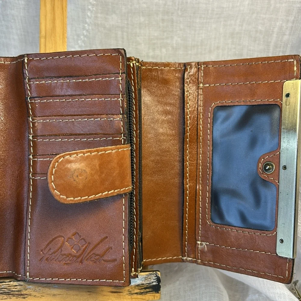 Patricia Nash leather vintage large wallet